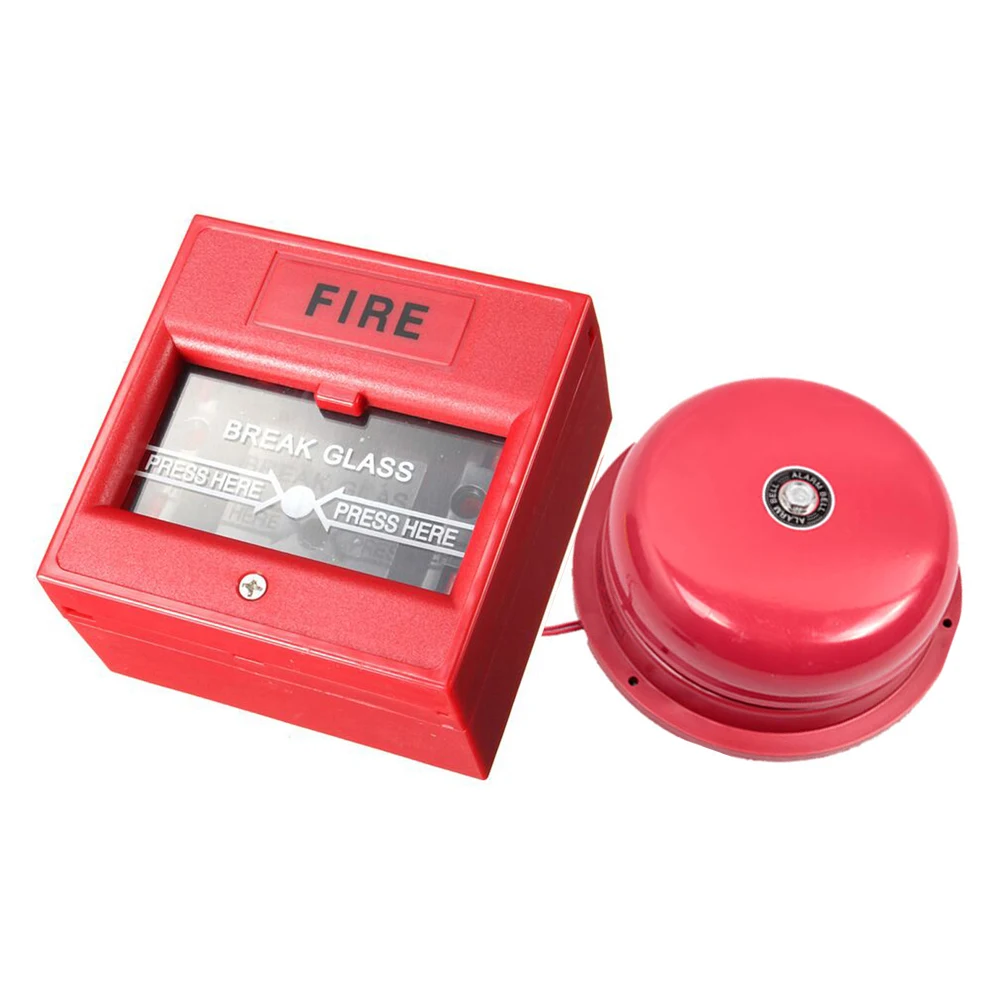 

Alarm bell and Plastic Break Glass Emergency Exit Escape Life-saving Switch Button Fire Alarm Home Safely Security
