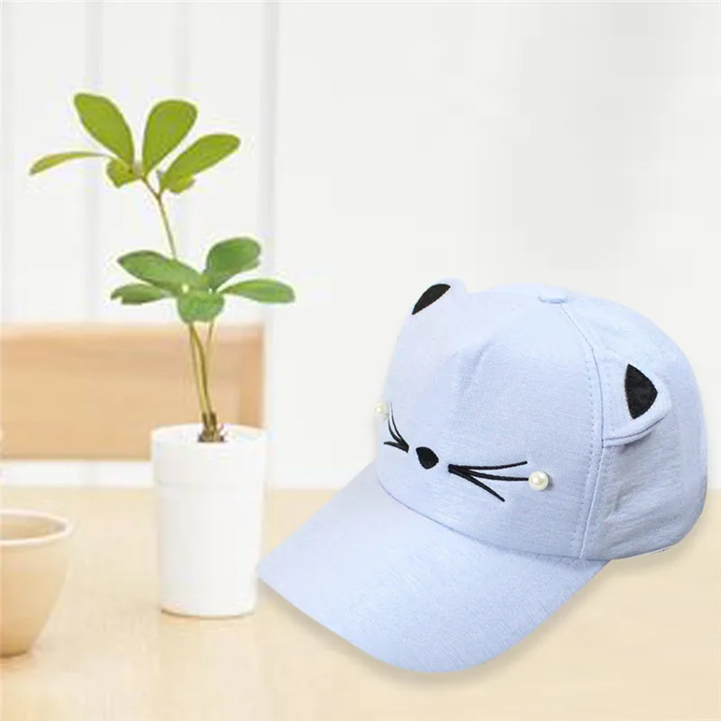 Модная женская симпатичная бейсболка с кошачьими ушками s повседневная Кепка