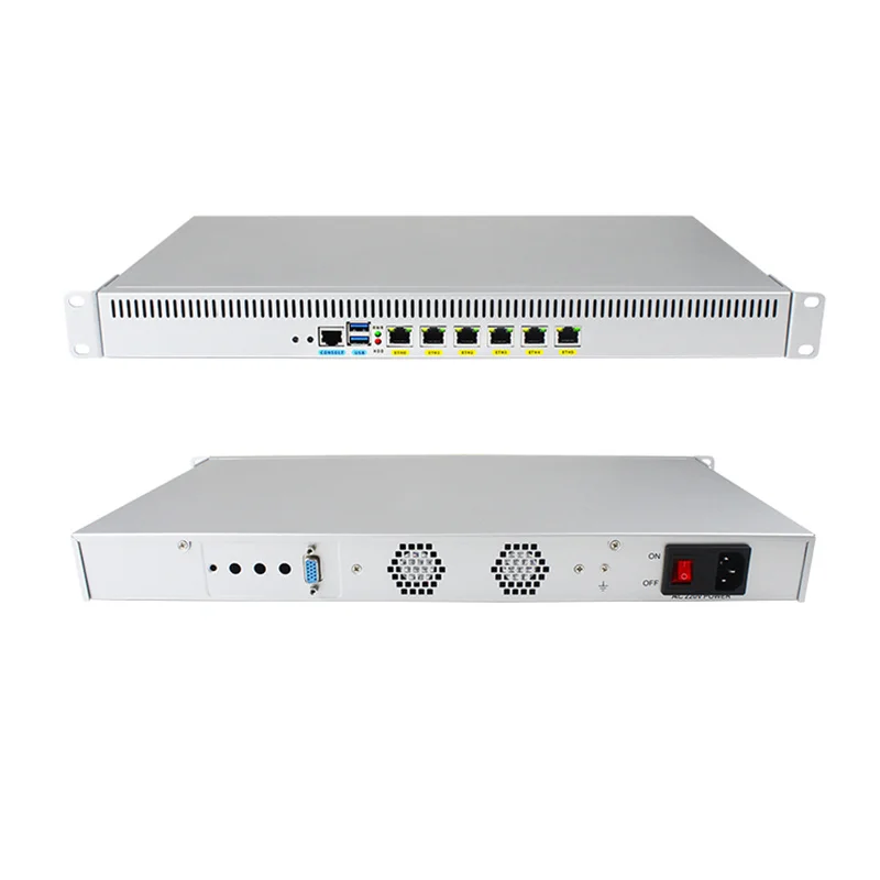 1U Netwerk Server Firewall Apparaat Met Intel I3 7100 Dual Core 6 Lan Pfsense Zachte Router for Aes In Openwrt X86 DD-WRT