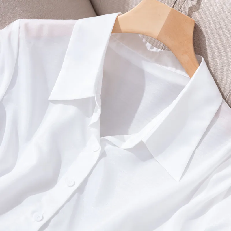 

Women Shirt Summer Thin Fashion Temperament New Casual Chiffon Blouses Office Ladies Work Tops