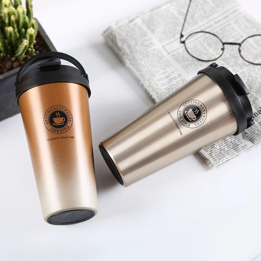 

Double Wall Stainless Steel Vacuum Flasks 500ml Thermo Cup Coffee Tea Milk Travel Mug Thermol Bottle Thermocup thermoses dropshi