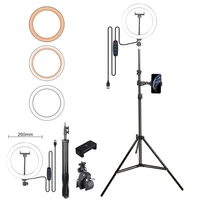 10 led ring light photographic selfie ring lamp lighting stand 2m tripod for phone action camera youtube video shooting