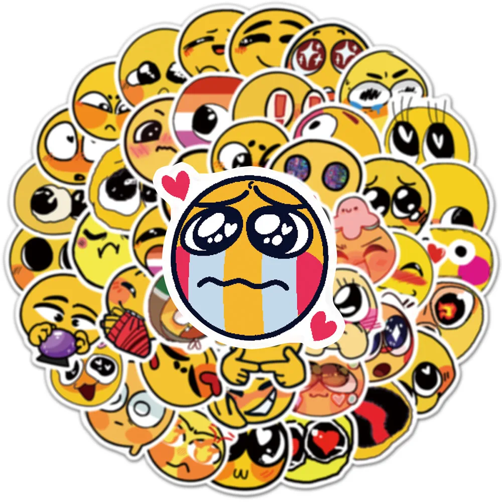 103050100pcs funny cute emoticon meme graffiti stickers laptop motorcycle guitar luggage phone waterproof sticker kids toy free global shipping
