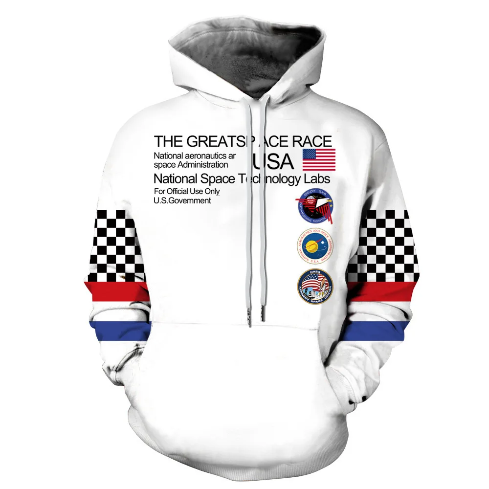 

New Planet 3D Printing Hoodies and Sweatshirt for Men Male Pullovers Sports Hooded Unisex Plus Size Clothing Tops Autumn
