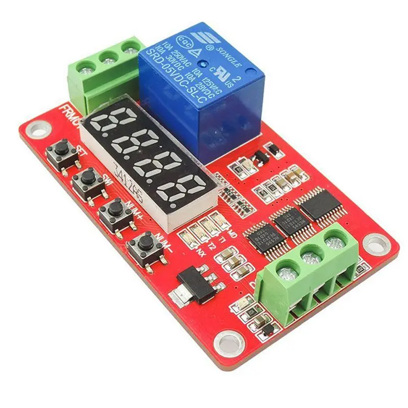 5V DC Многофункциональный само замок реле таймер цикла PLC модуль задержки