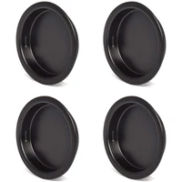 4 pack closet door finger pull 2 18 easy snap in installation black fits a 516 depth x 2 18 diameter opening hole