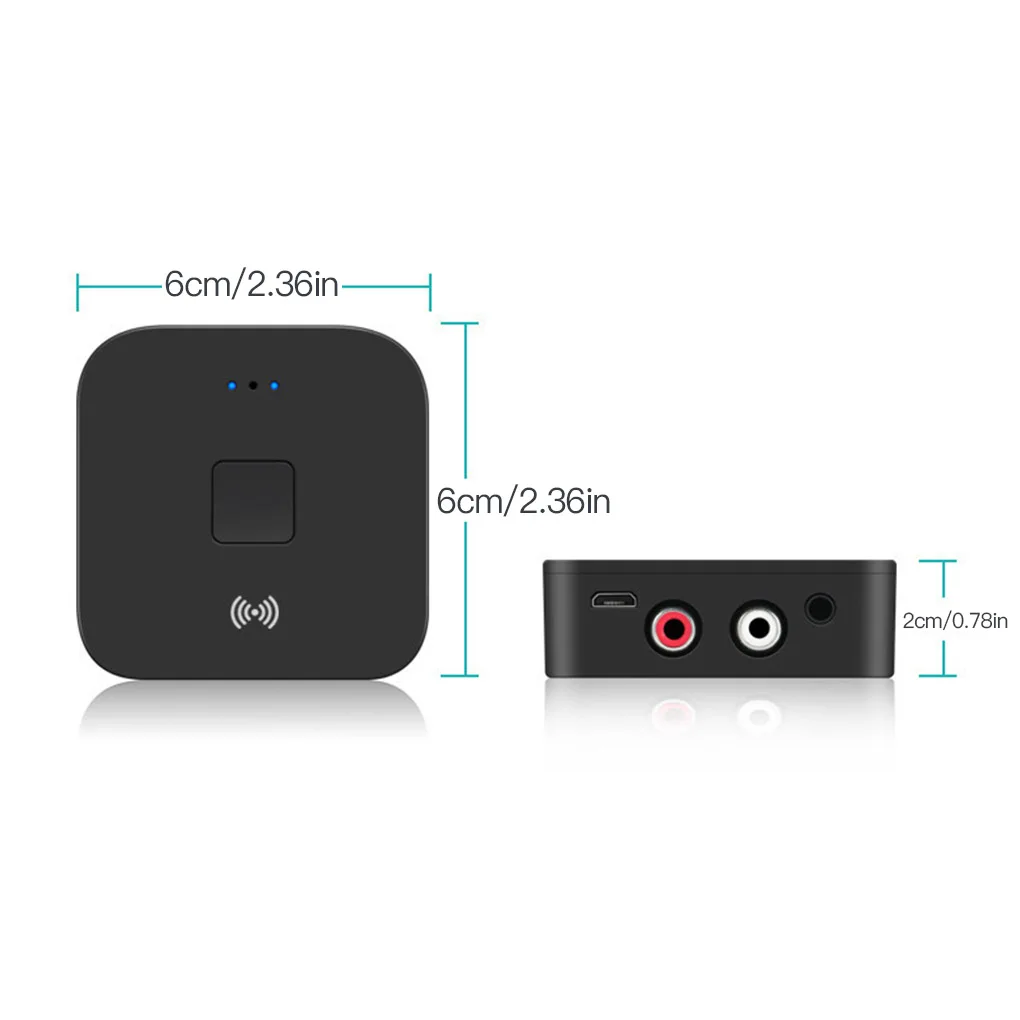 

Bluetooth 5.0 RCA Audio Receiver APTX 3.5mm AUX Jack Music Wireless Bluetooth Adapter With NFC for Car TV Computer Speakers