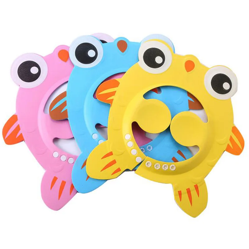 

Shampoo Bath Product Baby Hat Shampoo Cap Goldfish Ear Protection New Hot Baby Bath Adjustable Shower Hat Wash Hair Shield