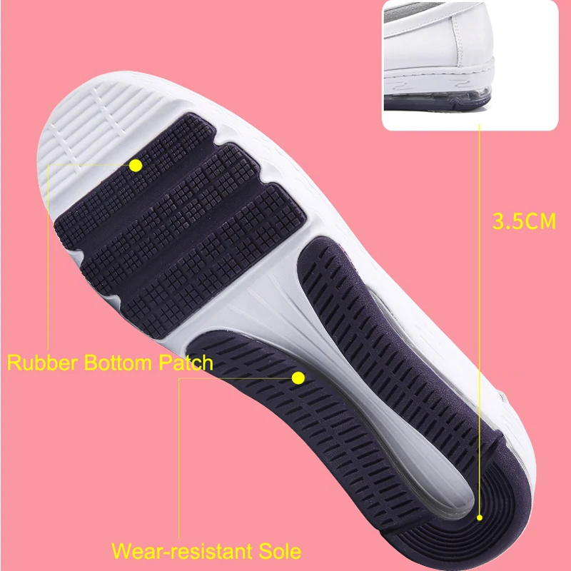 YAERNI/новые женские рабочие туфли из натуральной кожи для медсестер нескользящая