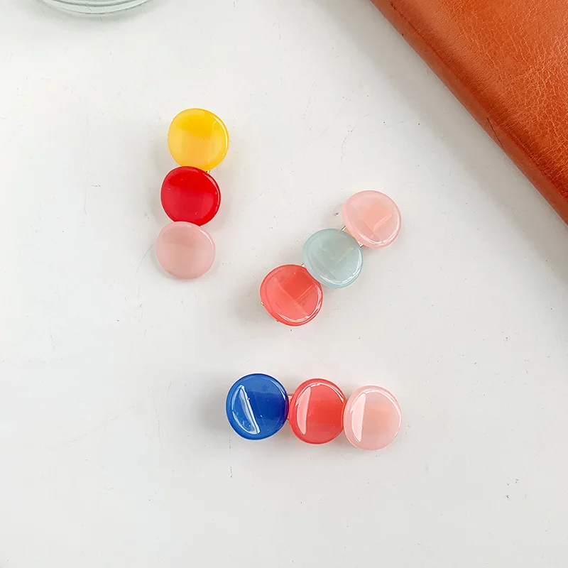 

Hair Clips For Women Headband Hairpins Barrettes Geometric Girls Hairgrips Fashion Hair Jewelry Accessories Round BB Clip Sweet