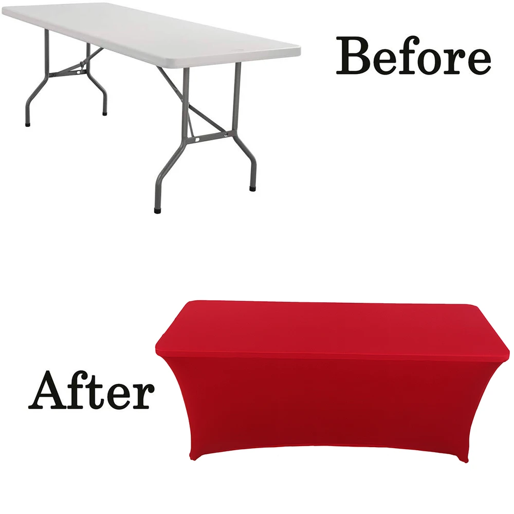 Прямоугольная скатерть полиэстер спандекс для стандартных складных столов 72