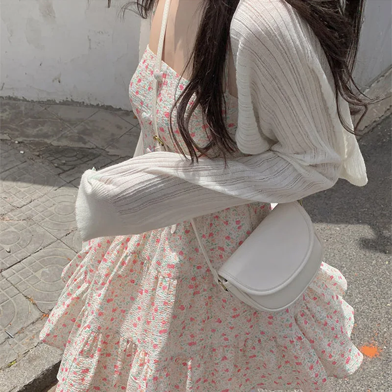 

Summer NEW SHORT Woman Sweet Sensuality Slim Frock Button Concise Arnage Coat Lycras Sun protection Partysu Multicolor Ethos