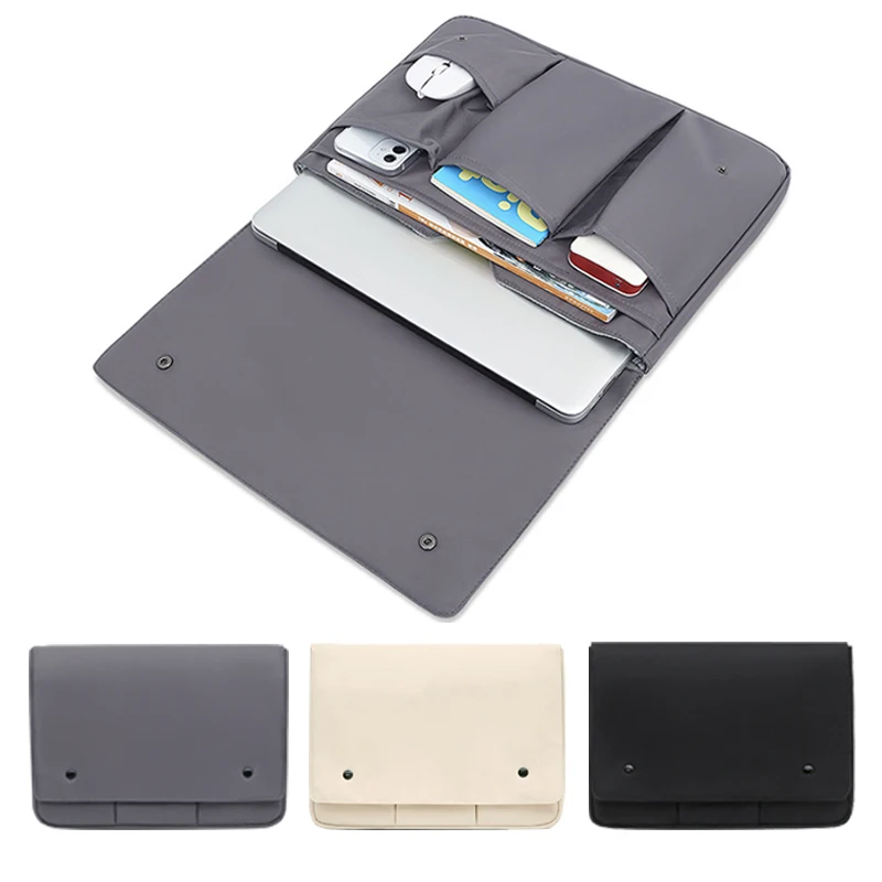 

Новинка, портативный чехол для ноутбука Macbook 12 13 15 дюймов, чехол для ноутбука с несколькими карманами, сумка-клатч для мужчин и женщин, сумки-...
