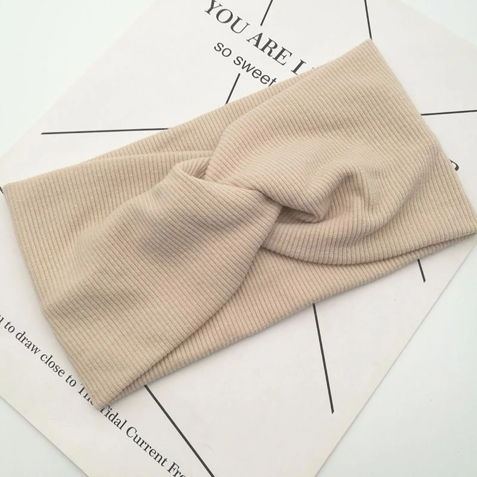 

Women Solid Headband Turban Elastic Headwear Head Wrap Knotted Women Hair Accessories For Women Striped Hair Bands 2021 #T2G