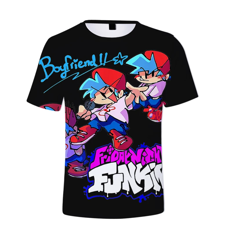 

New Game Friday Night Funkin T-Shirts Cartoon Anime Men Women 3D Print Streetwear Fashion T Shirt Kids Tees Top Boy Girl Clothes