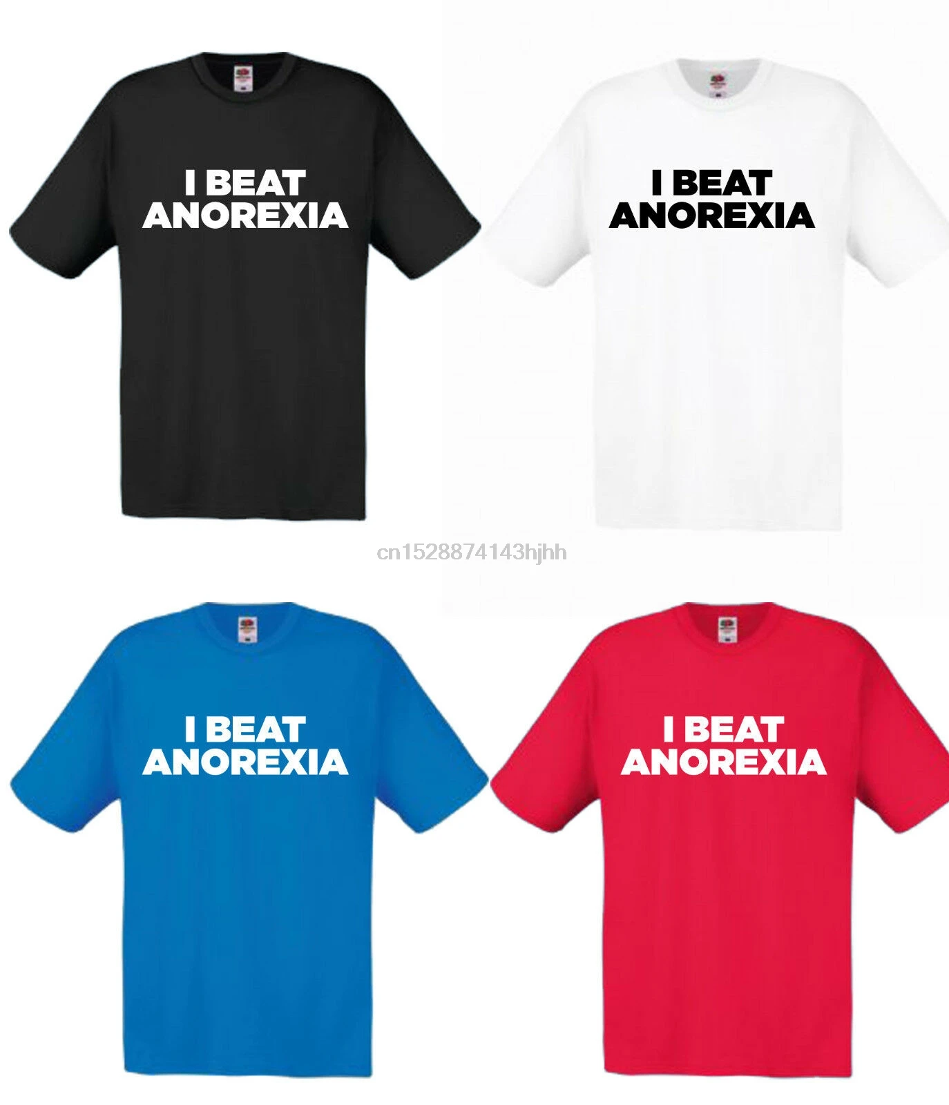 

I Beat Anorexia Mens T-Shirt Funny Joke T Shirt Mens Gift Idea Christmas S-XXL