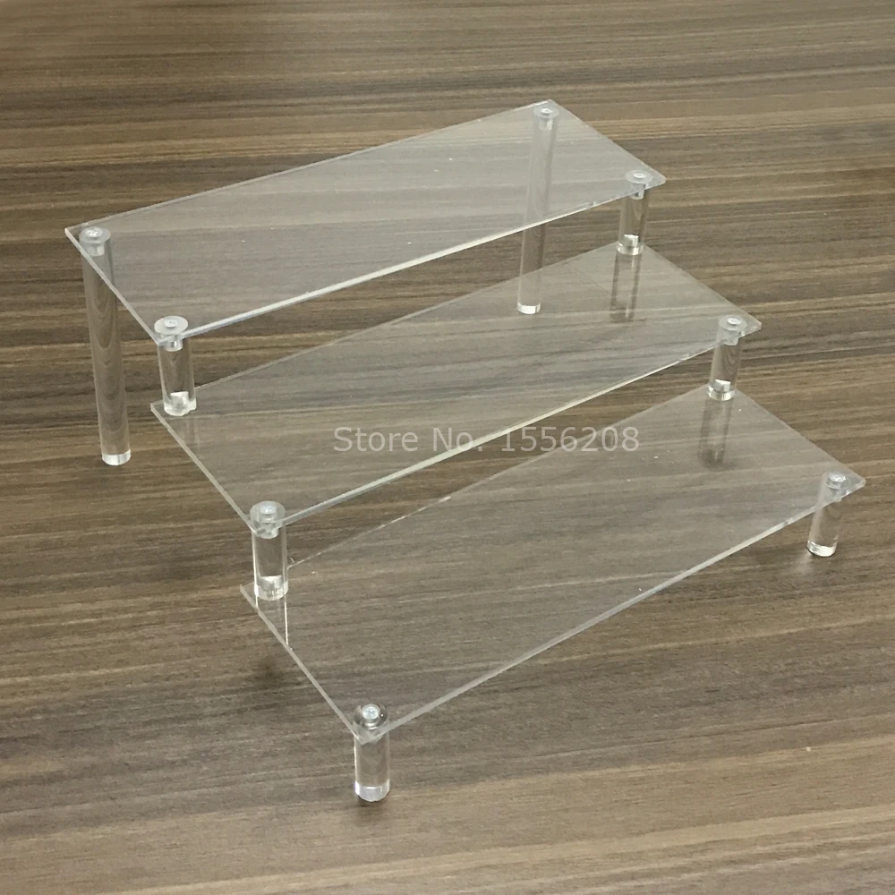 

3 уровня акриловая прямоугольная подставка для десерта и кексов Дисплей шаг стеллаж для выставки товаров Свадебная вечеринка украшения 105 м...