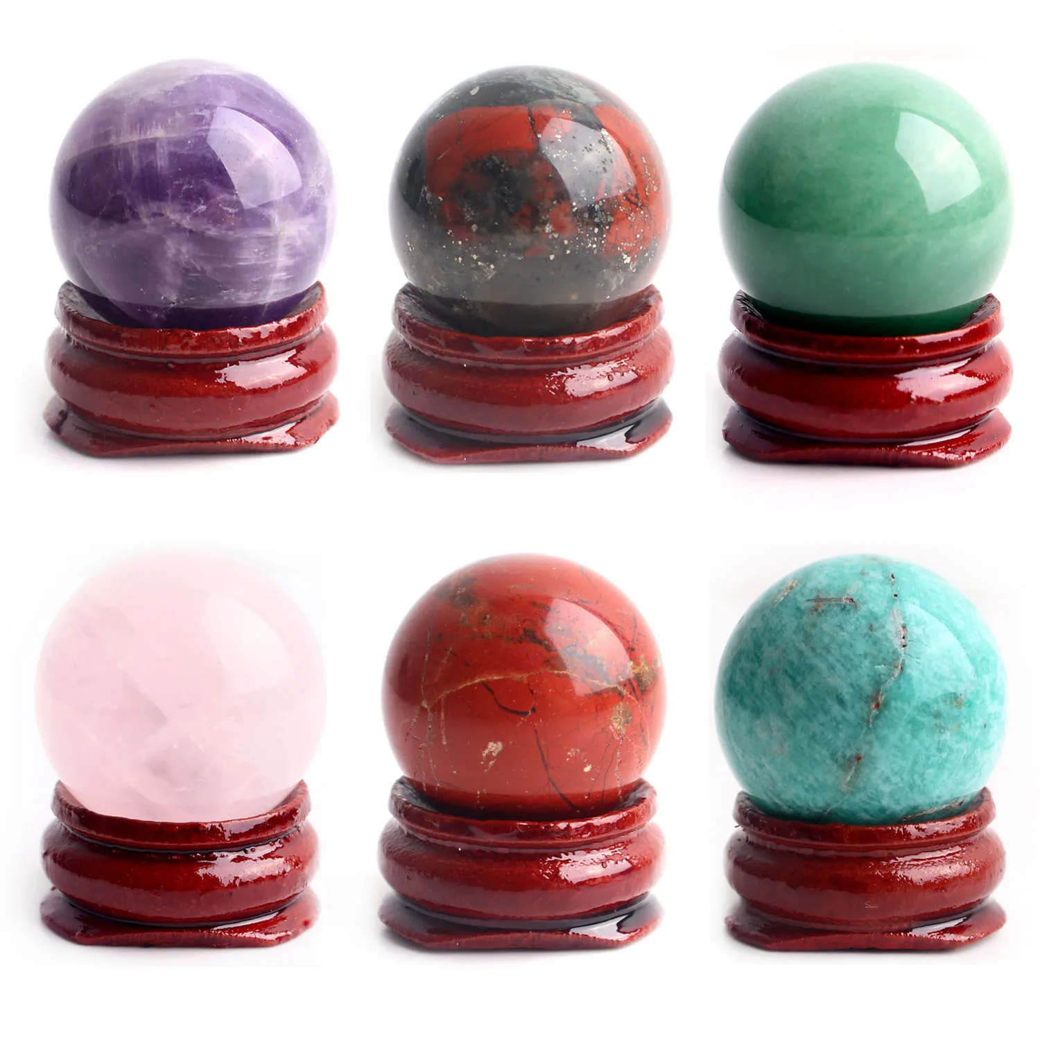 1 шт. 25 мм натуральный мини Аметист обсидиановый кристалл шар стенд драгоценный