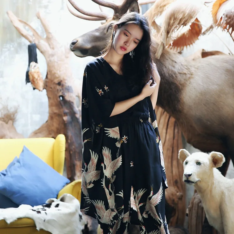 Женское кимоно платье японская одежда летнее для женщин yukata женское haori boho