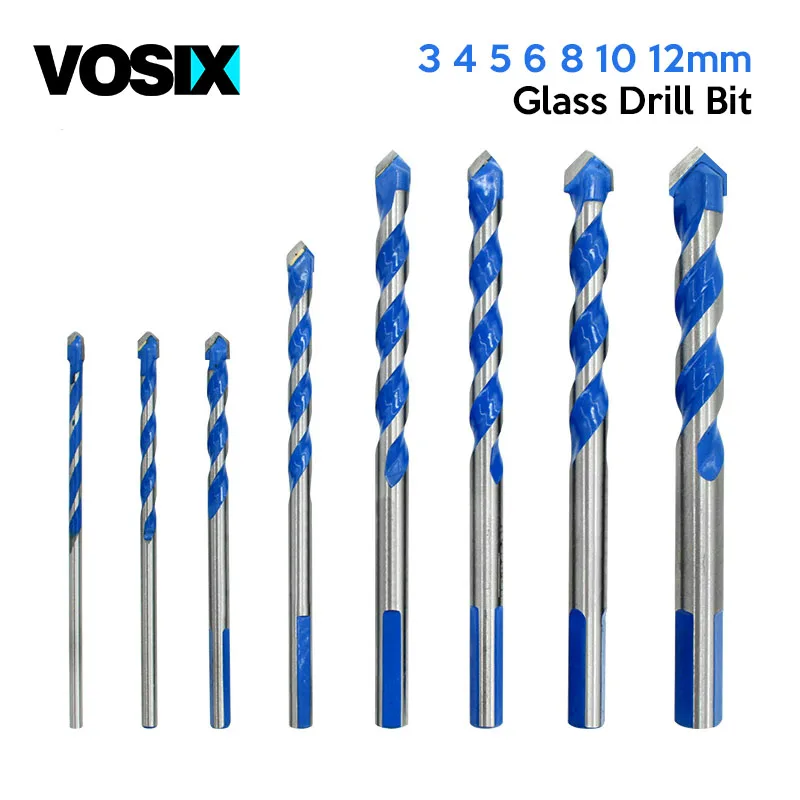 

3 4 5 6 8 10 12mm Multi-functional Glass Drill Bit Triangle Bits Ceramic Tile Concrete Brick Metal Stainless Steel Wood 02075