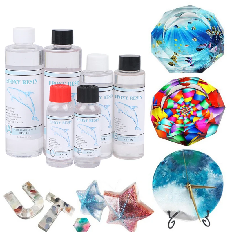 

Epoxy Resin Kit Crystal 1:1 Transparent Jewelry Resin Glue AB Crystal Drop Glue