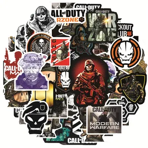 50pcs for call of duty game stickers waterproof for notebook luggage skateboard bicycle phone suitcase laptop sticker free global shipping