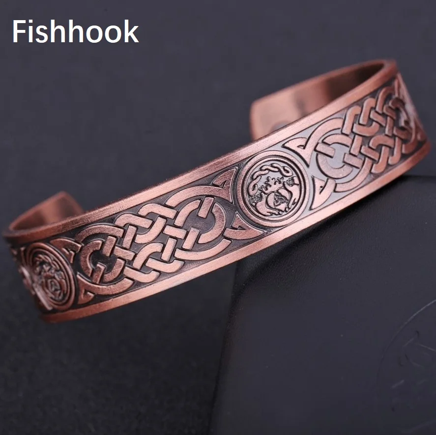Fishhook Viking Knot стильный мужской оловянный магнитный браслет терапия боли магниты