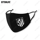 Испанская футбольная маска для активного спорта Мадрид Espaa Liga против лица с классическим принтом моющаяся дышащая многоразовая маска для рта из полиэстера