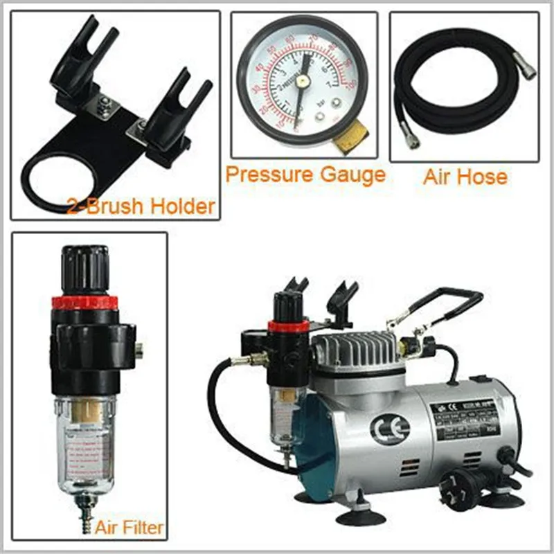 Onnfang Аэрограф Высокое качество одноцилиндровый поршневой компрессор 1/5HP масло