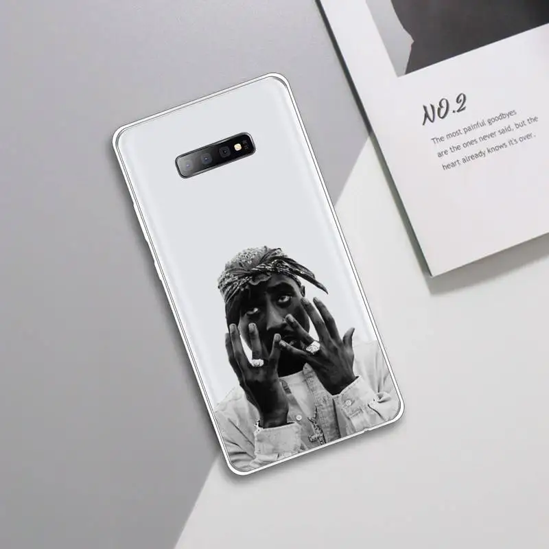 

Rapper Tupac 2Pac Makaveli high quality Phone Case shell Transparent For Samsung Galaxy A 71 21s S note 8 9 10 plus 20 ultra