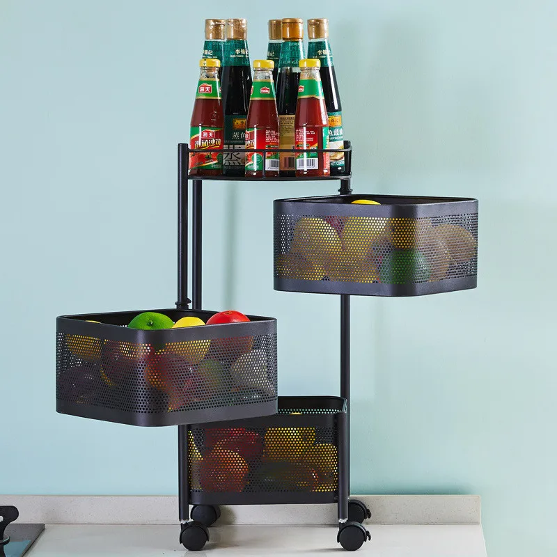 Металлическая кухонная полка для хранения вращающийся кухонный органайзер