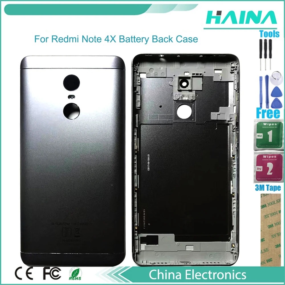 

Battery Back Cover For Redmi Note 4X Battery Back Case For Redmi Note 4 Global Version Housing +Tools +sim