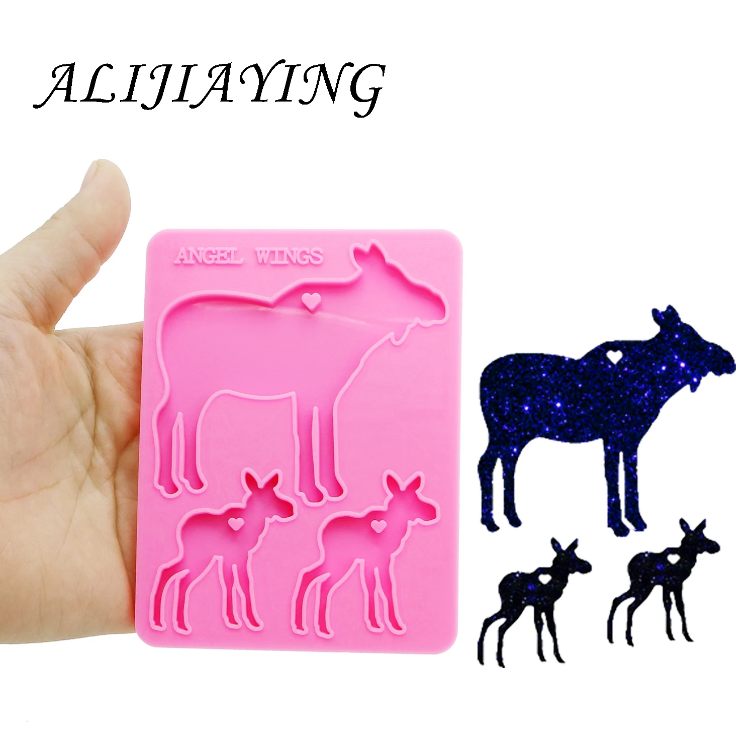 Блестящий брелок Лось рождественские пижамные комплекты для всей семьи с