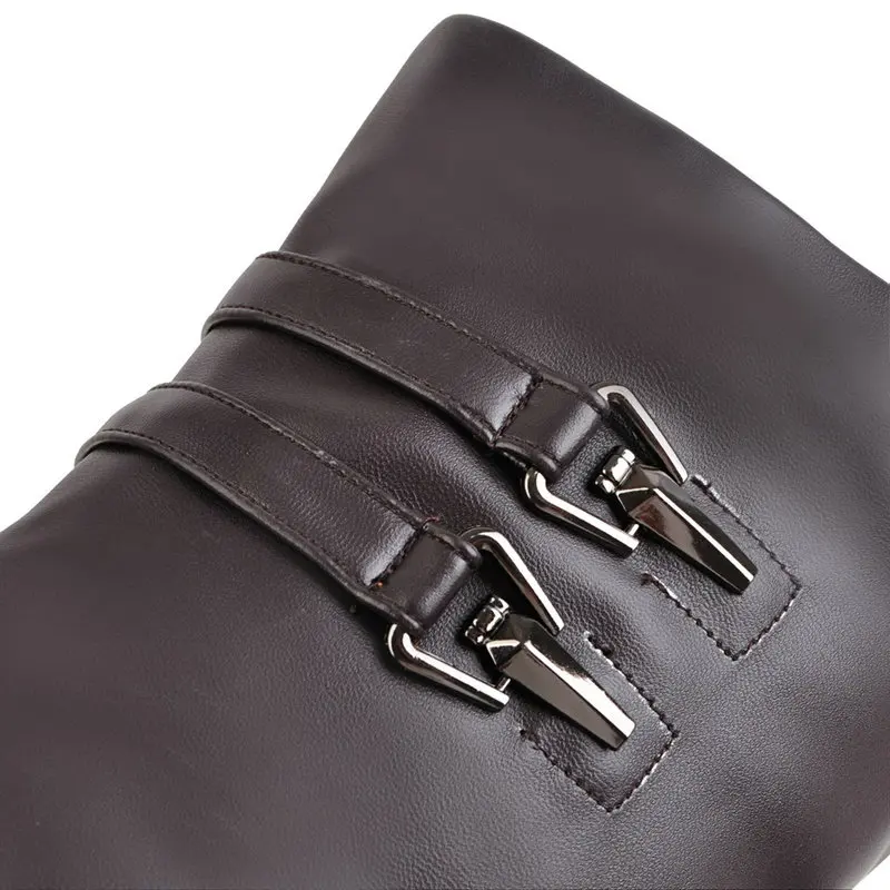 Женские ботфорты на платформе черные или белые высокие сапоги из искусственной