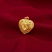 fashion heart shape14k gold necklace pendant womens wedding engagement jewelry yellow gold clavicle chain pendant for necklace