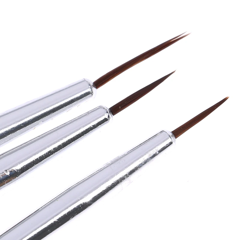 

3Pcs/lot Nail Art Liner Brush Painting Flower Drawing Lines Manicure Acrylic UV Gel Nail Art Liner Painting Drawing Pens 3 Size