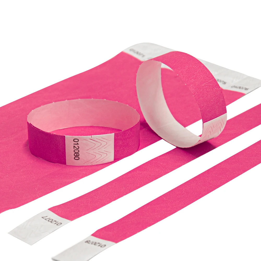 DISCOUNT Solid Colors 3/4 inch Tyvek Wristbands Suitable for Parties Events, 1000 pieces