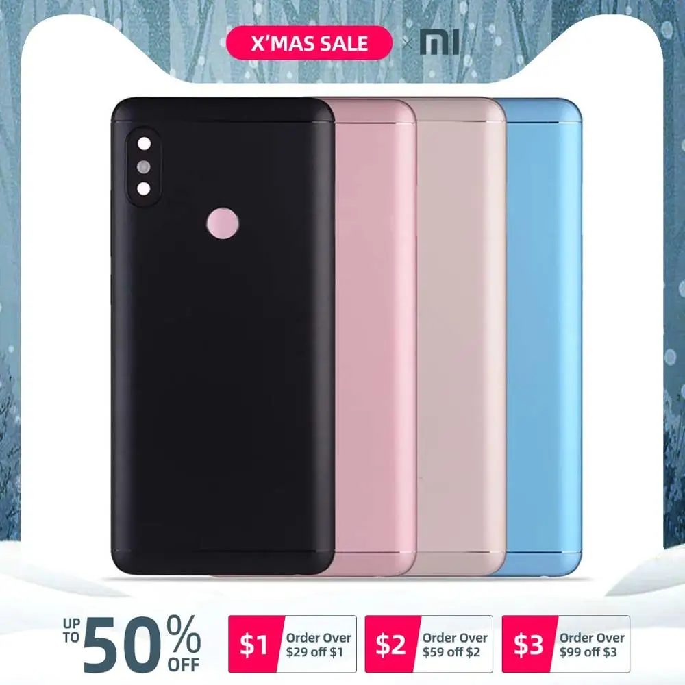 Задняя крышка для Xiaomi Redmi Note 5 Pro на батарею черный золотой