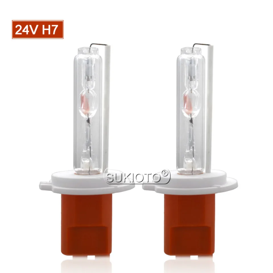 SUKIOTO 2 шт 24V 75W 100W 150W hid ксеноновая лампа H7 5000K H1 H3 4300K 6000K запасных передвижной лампой