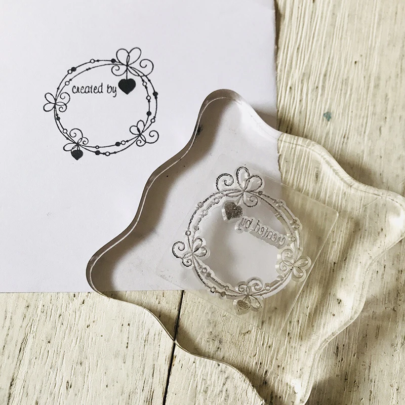Heart handmade by transparent Clear Silicone Stamp/Seal for DIY scrapbooking/photo album Decorative clear stamp