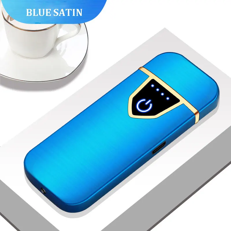 Металлическая беспламенная электрическая зажигалка USB сенсорная Индукционная