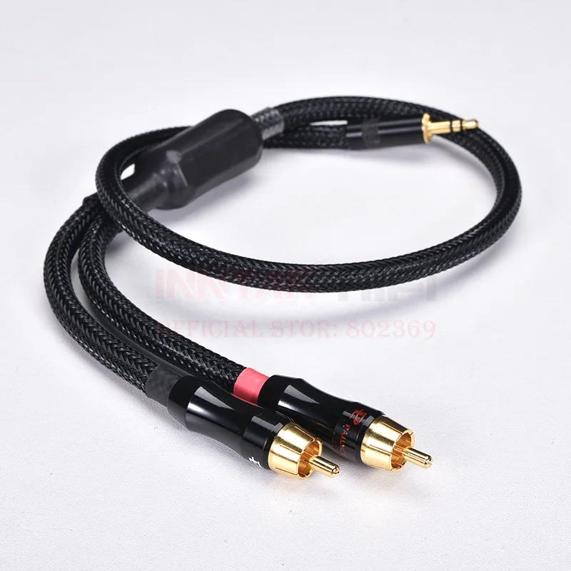 Аудиокабель HIFI 4N-OFC 3 5 мм на 2 RCA/0 м 1 | Электроника