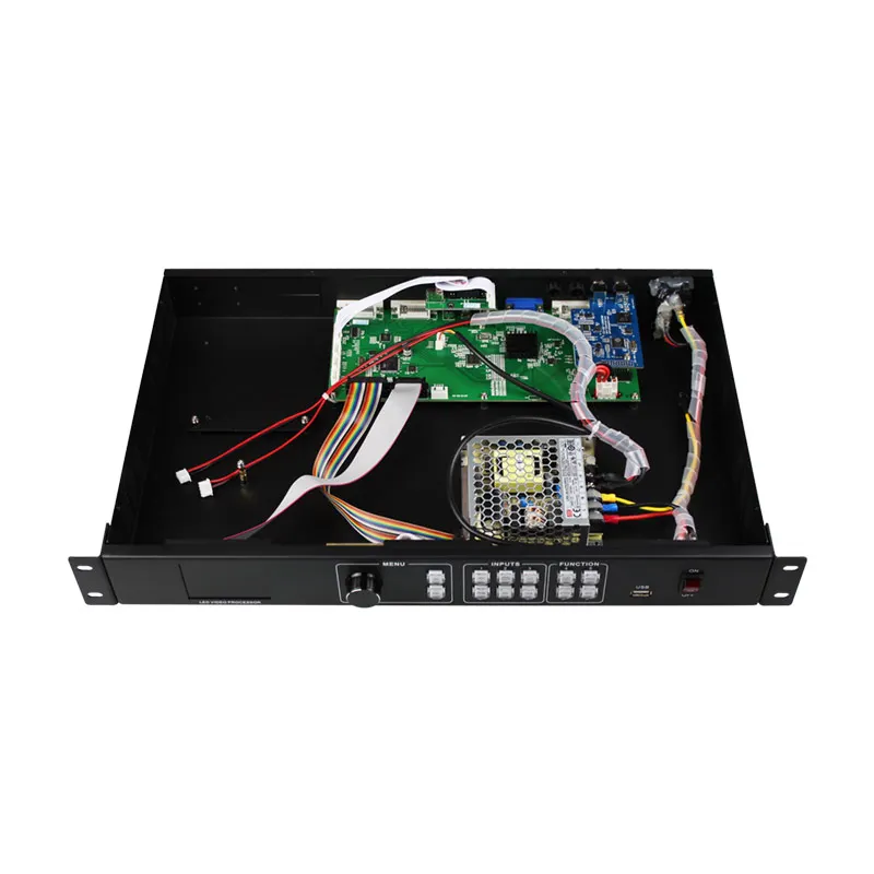

color digital quad splitter processor ams-mvp300s video controller support 2 control cards for led video curtain screen display