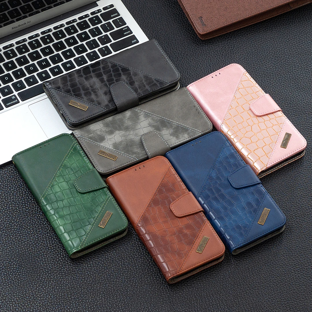 

Crocodile Pattern Leather Case For Xiaomi Redmi Note10 8 7 9 Pro Max 10S 9S 8T K40 Pro K30S 9C 9A 10X 8A Anti-theft Leather Case