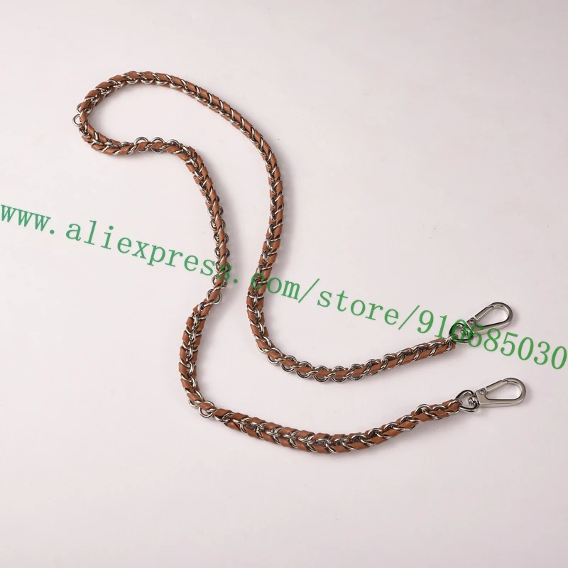 Плетеный ремень на плечо из кожи и цепи для Дизайнерской женской сумочки под