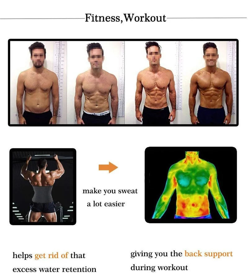 Нижнее белье для похудения NINGMI мужчин тренировочный пояс талии Корректирующее