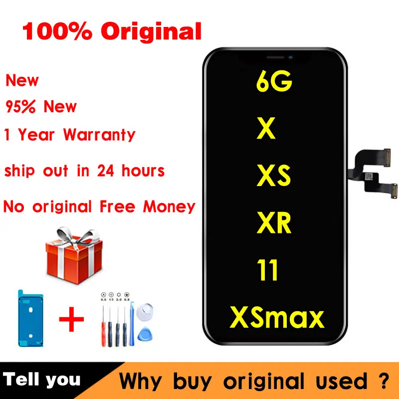 100% Оригинальный ЖК-экран для iPhone XR XS Max сменный экран 11 6 Дисплей True Tone с 3D