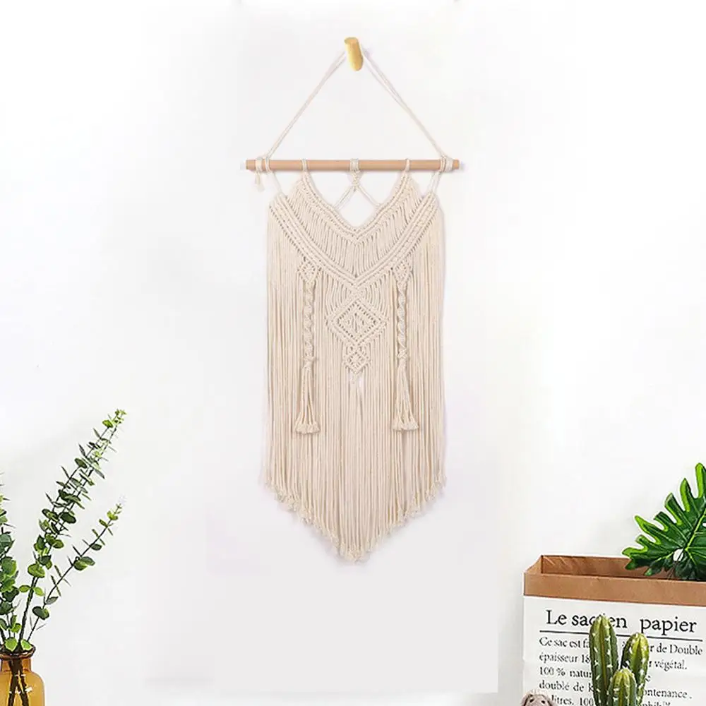 Макраме настенный подвесной гобелен Декор Бохо шикарный богемный тканый