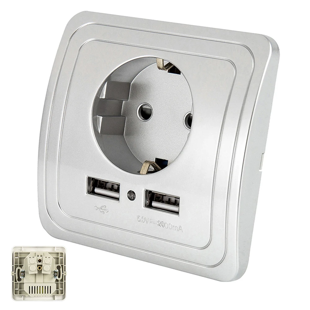 Настенное зарядное устройство с двумя USB портами 2 А|Электрические розетки| |