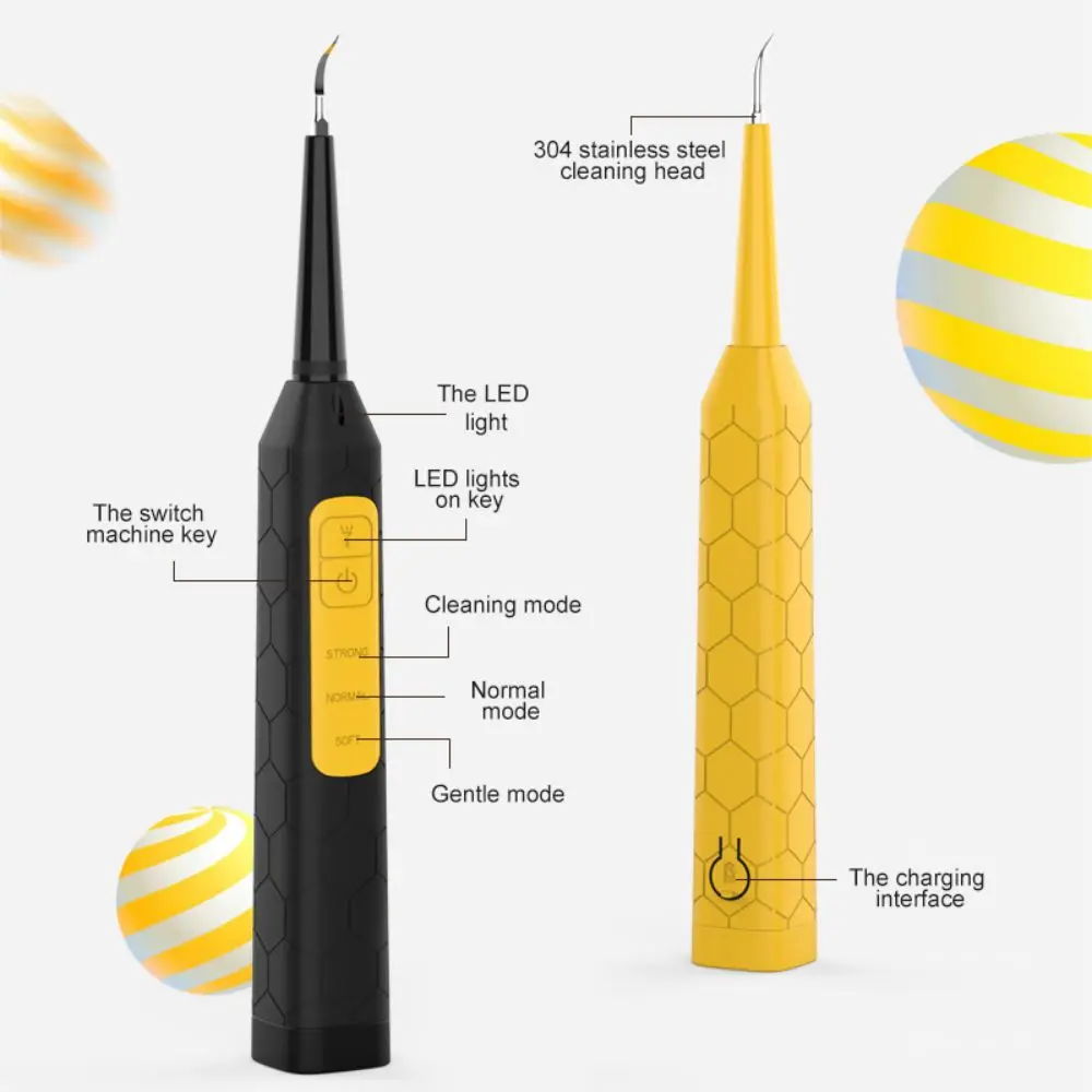 

Electric Sonic Dental Scaler Tooth Calculus Remover Waterproof Tooth Stains Tartar Plaque Whitening Oral Hygiene Care Tools